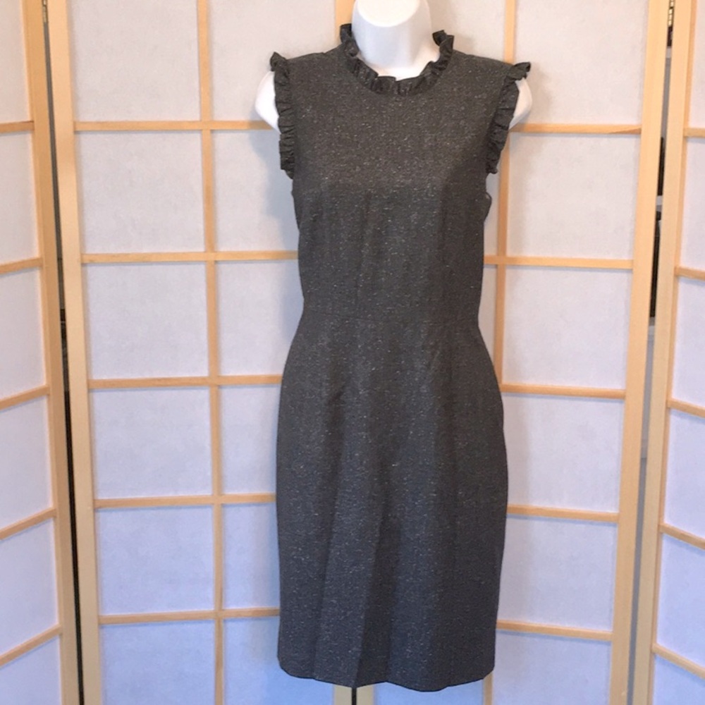 Rebecca Taylor Ruffled Herringbone Dress - Picture 2 of 11